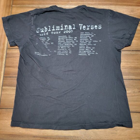 Slipknot SS Black Unisex Tee "Subliminal Verses World Tour 2005" - Size Medium - Picture 3 of 8